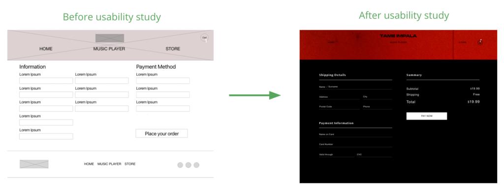 UX High Fidelity Mockups